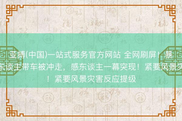 亚搏(中国)一站式服务官方网站 全网刷屏！暴雨天男孩连东谈主带车被冲走，感东谈主一幕突现！紧要风景灾害反应提级