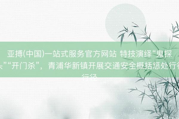 亚搏(中国)一站式服务官方网站 特技演绎“鬼探头”“开门杀”，青浦华新镇开展交通安全概括惩处行径