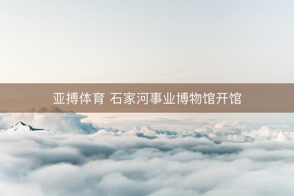 亚搏体育 石家河事业博物馆开馆