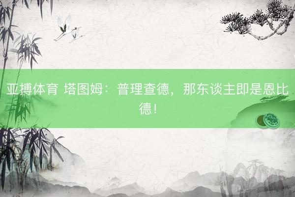 亚搏体育 塔图姆：普理查德，那东谈主即是恩比德！