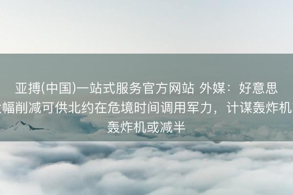 亚搏(中国)一站式服务官方网站 外媒：好意思国拟大幅削减可供北约在危境时间调用军力，计谋轰炸机或减半