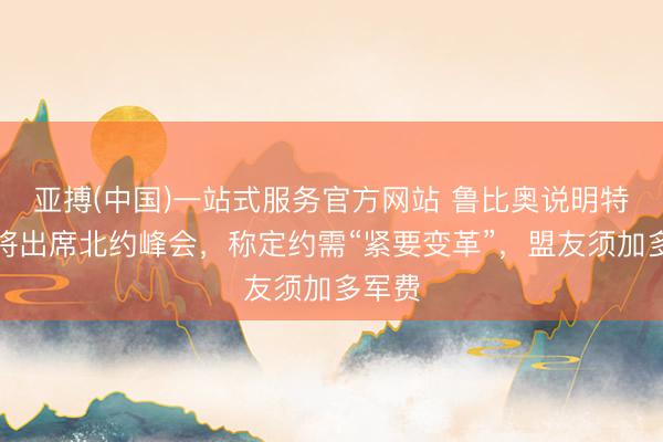 亚搏(中国)一站式服务官方网站 鲁比奥说明特朗普将出席北约峰会，称定约需“紧要变革”，盟友须加多军费