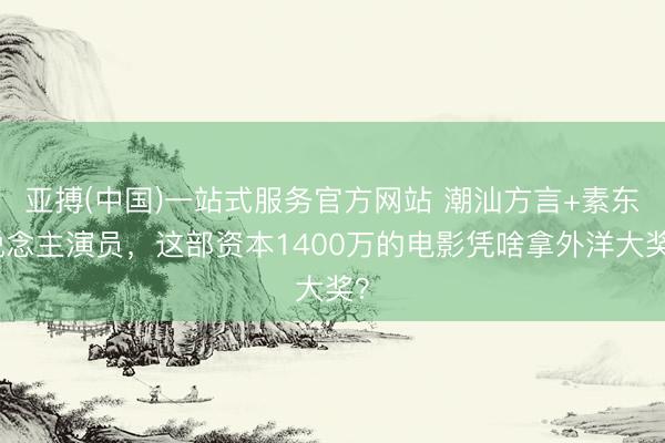 亚搏(中国)一站式服务官方网站 潮汕方言+素东说念主演员，这部资本1400万的电影凭啥拿外洋大奖？